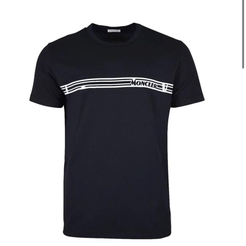 Men’s moncler blue t shirt size medium brand new